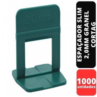 Imagem de Kit C/1000 ESPAÇADOR NIVELADOR SLIM 2,0 MM GRANEL CORTAG