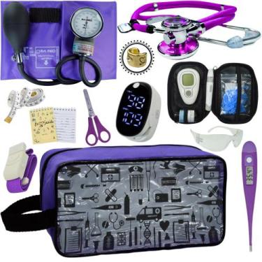 Imagem de Kit Enfermagem Aparelho Pressão Esteto Frete Grátis Promocao - Love Sa
