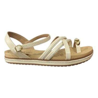 Imagem de Sandália Beira Rio Flatform Feminina com Brilho Confortável-Feminino