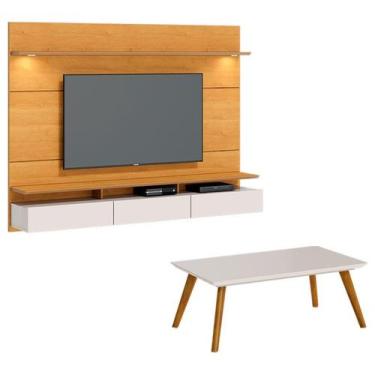 Imagem de Painel Suspenso Decore 2.2 com mesa de Centro Classic Nature Off White