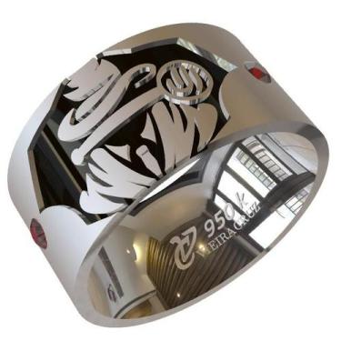 Imagem de Anel De Formatura De Criminologia Em Prata 950k - Vieira Cruz Joias