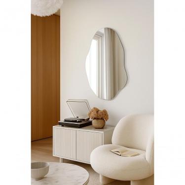 Imagem de Espelho Orgânico Loja Sala 70x50 Lapidado Grande Banheiro