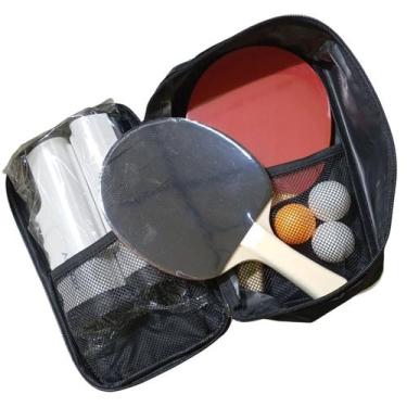 Imagem de Kit Raquete Rede Retratil Ping Pong Tenis Mesa Conjunto Completo Trein