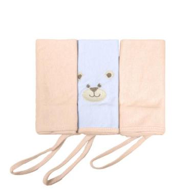Imagem de Toalha de Boca de Malha 3 unidades 30 cm x 35 cm Bublim, Urso Espaço P