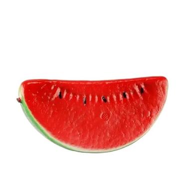 Imagem de Ornamento artificial de frutas e vegetais para decoração de casa, laranja, pêssego, pêra, uva, limão, pêssego, ornamento, adereços fotográficos (vermelho)