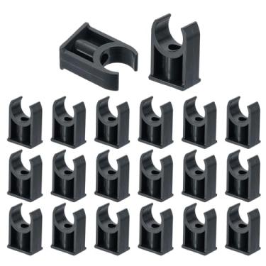 Imagem de Boxonly 20 peças de grampos de tubulação de água de PVC clipes de tubulação em forma de U para mangueira de irrigação suporte de tubo de irrigação para 20 mm OD para bandejas de TV, tubos, mangueira