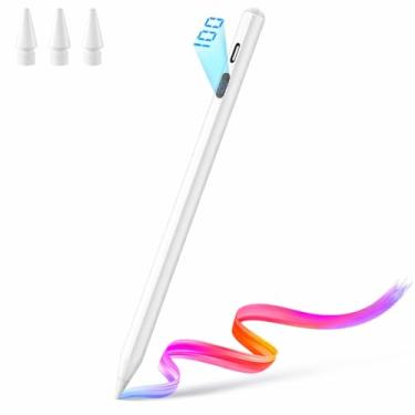 Imagem de Caneta Stylus para iPad 2018-2025, display de energia LED, caneta de carregamento rápido com sensibilidade de inclinação e rejeição da palma da mão para iPad 11/10/9/8/7/6ª geração, Air 7/6/5/4/3/M3