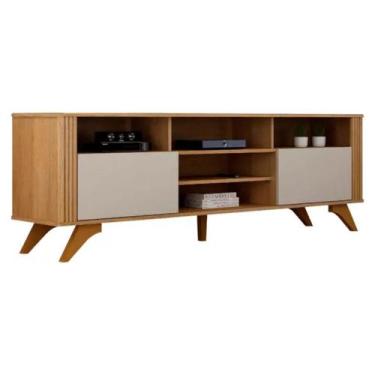 Imagem de Rack para TV até 65 2 Portas Mariana Valdemóveis, Cinamomo/OffWhite