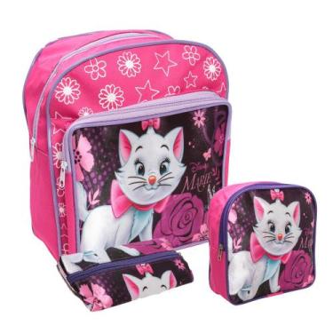 Imagem de Kit Mochila Infantil Feminina Pequena Costas Creche Passeio - Plike