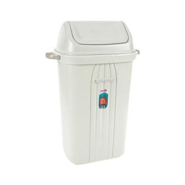 Imagem de Lixeira Basculante Grande 105 Litros Plástica Para Cozinha Área Extern