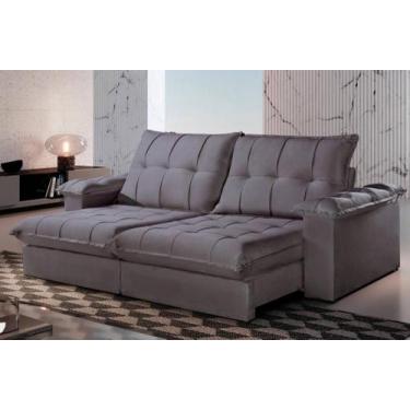 Imagem de Sofá Berlin Retrátil e Reclinável 2,80m Pillow de 25 Cm Molas Pocket M