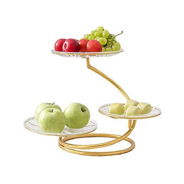 Imagem de Suporte de bolo retrô de 3 camadas, suporte de bolo de acrílico em espiral, mesa de sobremesa criativa multicamadas para casamentos, festas de aniversário, chá e bolo, prático