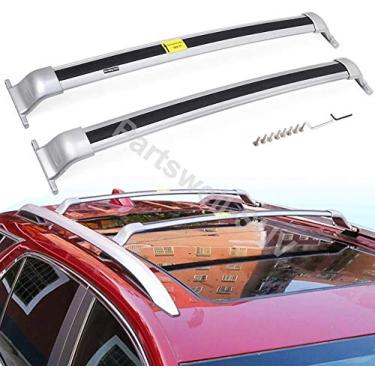 Imagem de YiXi-Partswell 2 peças rack de teto barras transversais bagageiro alumínio adequado para Chevrolet Equinox 2018-2021 - prata