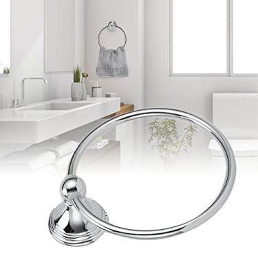 Imagem de Anel de Toalha Aço Inoxidável Suporte Mão para Parede Acessório Banheiro com Liga Zinco Bordas Suaves Design Fechamento Antirroxo Estilo Moderno Retro