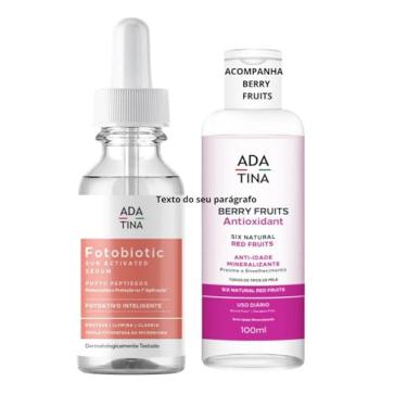 Imagem de Sérum Clareador Antioxidante Fotoativado Com Ácido Fítico e Ácido Transferúlico Fotobiotic Sun Activated 30ml Ada Tina