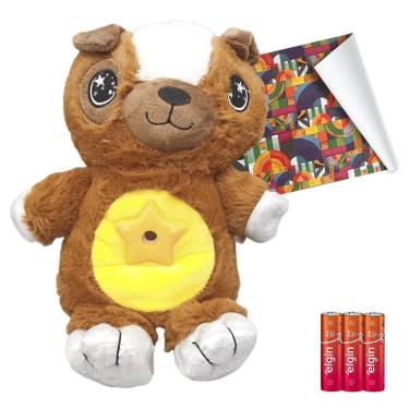 Imagem de Brinquedo Urso Pelúcia Projetor Estrelas Presente Cachorro
