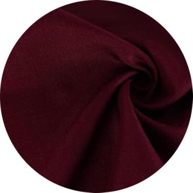 Imagem de Tecido Oxford Slub Linho Maquinetado 3 Metros de Largura Para decoração Painel Toalha de Mesa Evento Buffet Cortina Capa (Marsala-025)