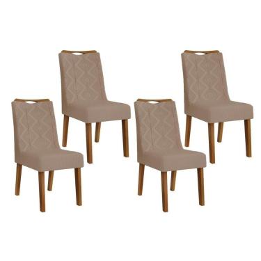 Imagem de Cadeira De Cozinha Stela Kit 4 Un Ipe Suede Kraft