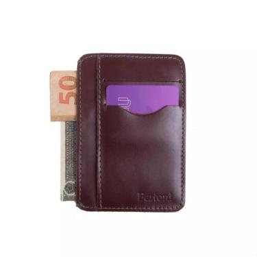 Imagem de Carteira Masculina Couro Durável Com Compartimento Para Cnh Pull Up Pinhão