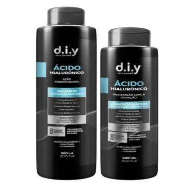 Imagem de Kit Shampoo E Condicionador Diy Expert Acido Hialuronico 1,3L
