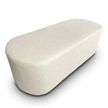 Imagem de Puff Orgânico Oval Curvo Redondo Para Sala Confortável e Reforçado Bou