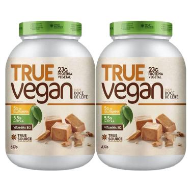 Imagem de Kit 2X True Vegan Proteína Vegetal - 837g Doce de Leite - True Source-Masculino