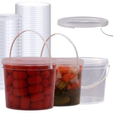 Imagem de Balde Para Armenar Comida Com Tampa 15 Pçs - Nastripack
