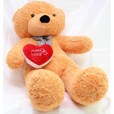 Imagem de Urso de Pelúcia Ursinho Gigante de 1,4 metros + Coração Love