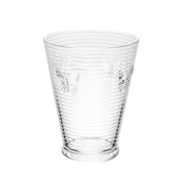 Imagem de Copo De água Lines Butterfly Em Vidro Transparente Wolff 350ml