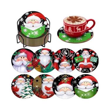 Imagem de Conjunto De Porta-Copos De Natal DIY Com Diamantes Para Adultos Com Su