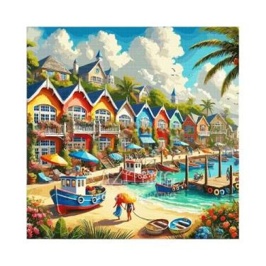 Imagem de Kit De Pintura Diamante 5D Paisagem Urbana, Bordado Completo, Cenário 