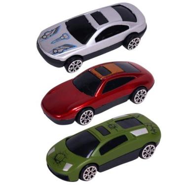 Imagem de Kit 3 Carrinhos Miniatura Esportivos Escala 1:64 Sortidos - Castela