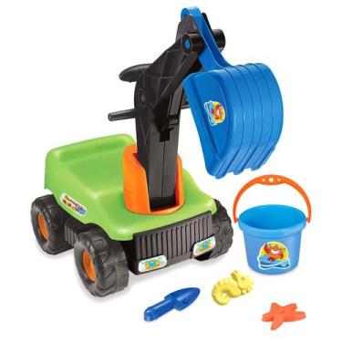 Imagem de Brinquedo Trator Escavadeira Praia Infantil Carrinho - Tilin