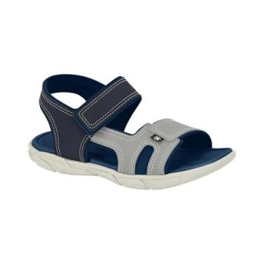 Imagem de Sandália Molekinho Papete Menino Infantil Confortável Azul Tamanho:23C