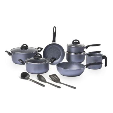 Imagem de Jogo de Panelas Brinox Antiaderente Ceramic Life 10 peças Suprema Jeans