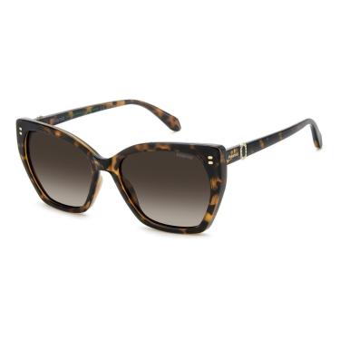 Imagem de Óculos Solar Polaroid Pld4198/s/x 086 56 Brilho Havana Lente Degradê Polarizada-Feminino