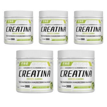 Imagem de Kit 5 Creatina em Pó Zero Carbo 5x300g Sabor LimãoFNB Sports Nutrition-Unissex