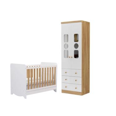 Imagem de Quarto Bebê Tedy Berço Ben Guarda Roupa 2 Portas 100% MDF