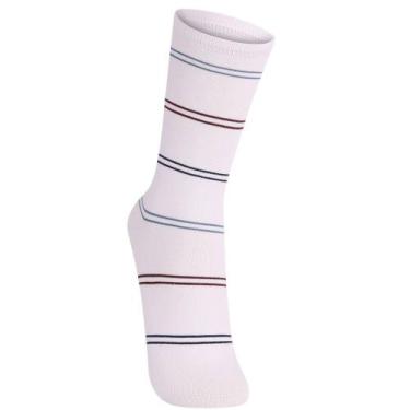 Imagem de Meia Lupo Listrada 1215-123, Branco, 37-44
