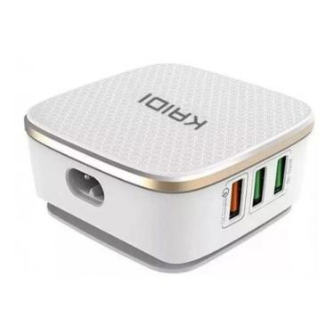 Imagem de Carregador super rápido usb 6 portas hub tomada 7a kaidi