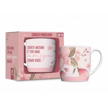 Imagem de Caneca Porcelana Urban 300ml Sorte De Ter Uma Amiga - Brasfoot