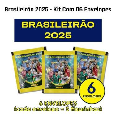 Imagem de Brasileirão 2025 - Kit Com 06 Envelopes (30 Figurinhas) - Panini
