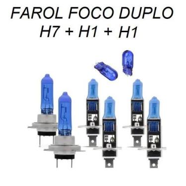 Imagem de Lampadas farol e milha super branca h7 h1 efeito xenon - VELOX TIGER C