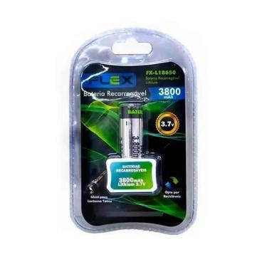 Imagem de Bateria 3,7v 3800mah fx-l18650 recarregavel flex