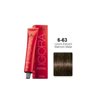Imagem de Tintura Schwarzkopf Igora Royal 6.63 Louro Escuro Marrom Matte