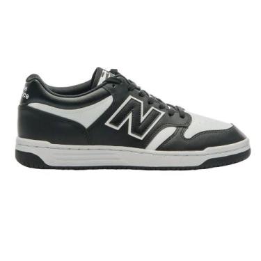 Imagem de Tenis new balance 480 low masculino, 34, Preto, Branco