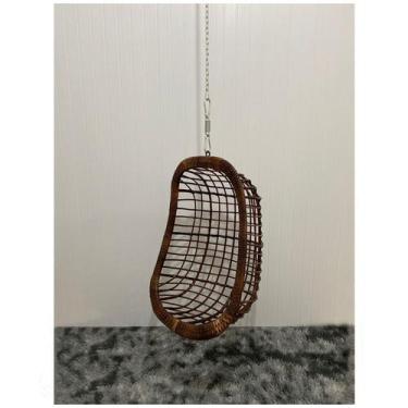 Imagem de Balanço de teto oval escuro sem almofada - Inovação Artesanato