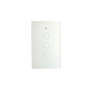 Imagem de Interruptor inteligente com 3 botoes touch branco hbtech