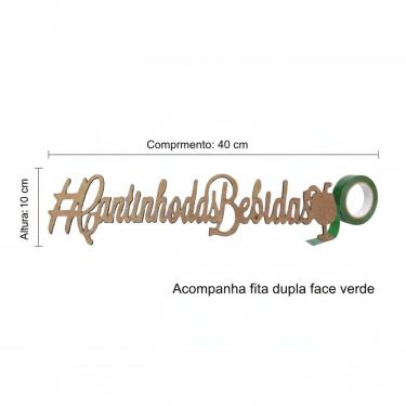 Imagem de Adega Natural Cantinho das Bebidas em MDF para Bar e Restaurante Amadeirado 40cm
