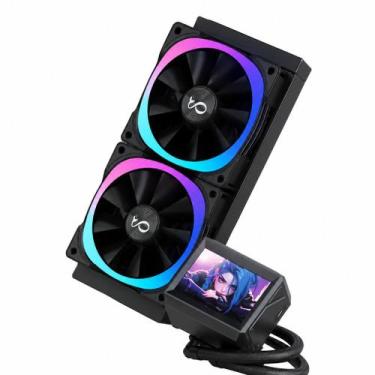Imagem de Water Cooler RGB LCD 240mm Para Processador Intel AMD Gamer PC Desktop